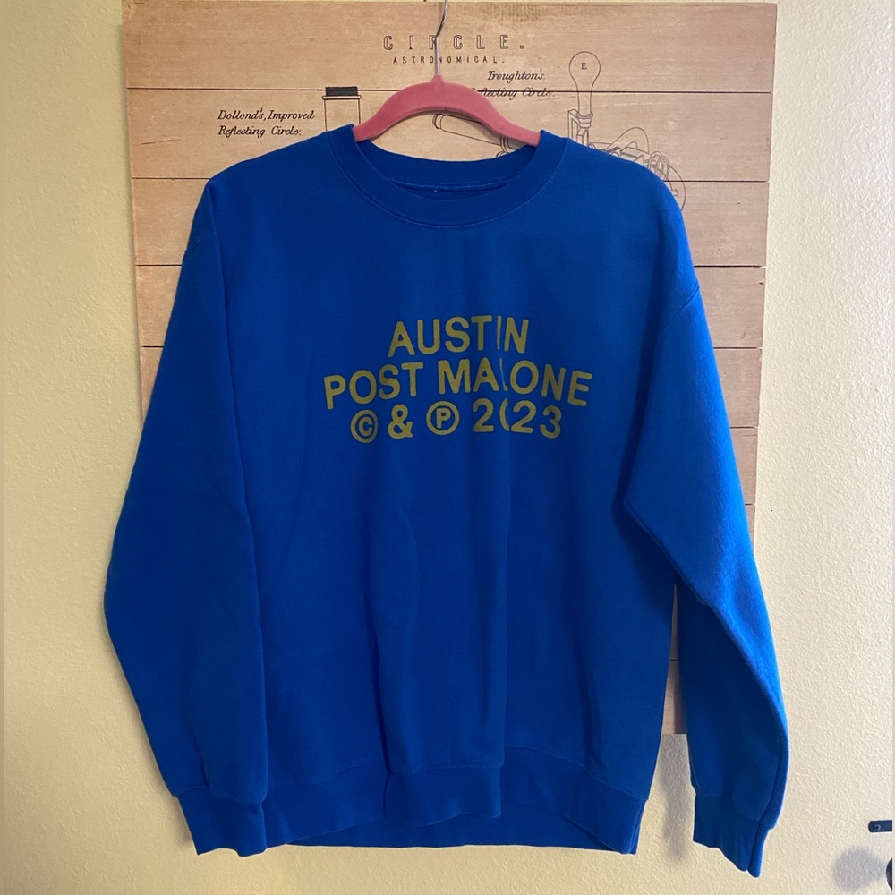 Post Malone Tour I’d Be Crying Blue Sweatshirt